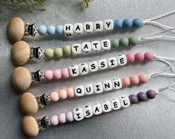 Personalized Baby Pacifier Clip - Dual Colors