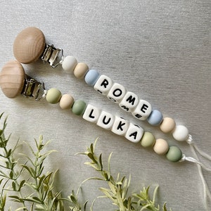 Personalized Baby Pacifier Clip Pastel Combos image 2