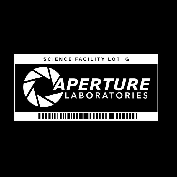 Aperture Science Employee Parking Decal - Updated Design