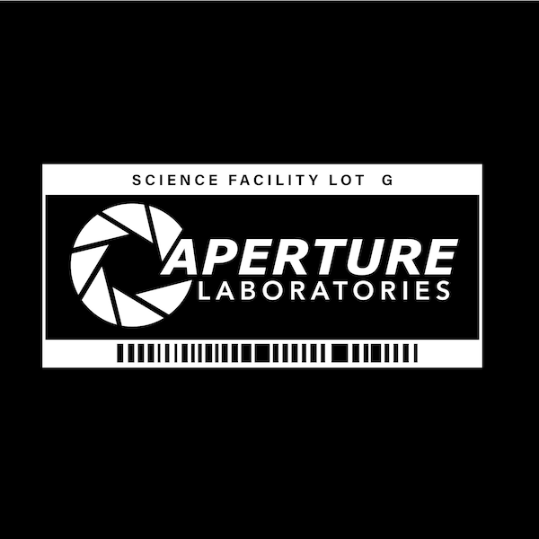 Aperture Science Employee Parking Decal