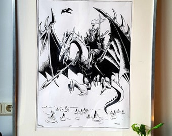 Gargoyle - East-Indian ink with pencil - 50x70cm - 2003