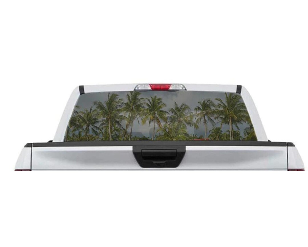 Palm Trees Rear Window Perf Decal Graphic for Truck SUV - Etsy UK