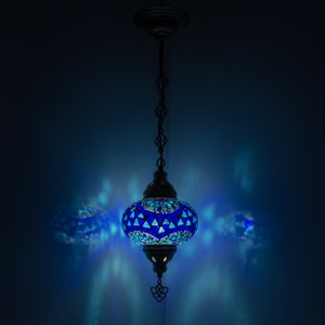 5 Variation Turkish Mosaic Hanging Chandelier Pendant Lamp-Handmade Ceiling Hanging Colorful Moroccan Light Fixtures for Bedroom Home Decors