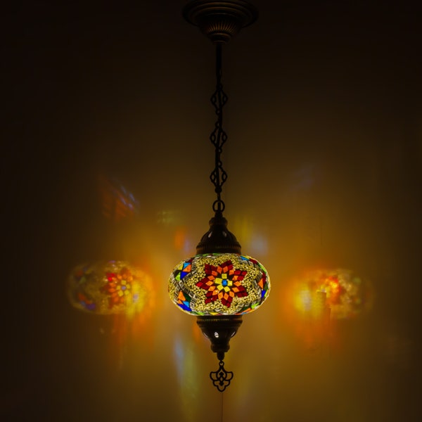 Turkish Moroccan Mosaic Hanging Lamp - Etsy
