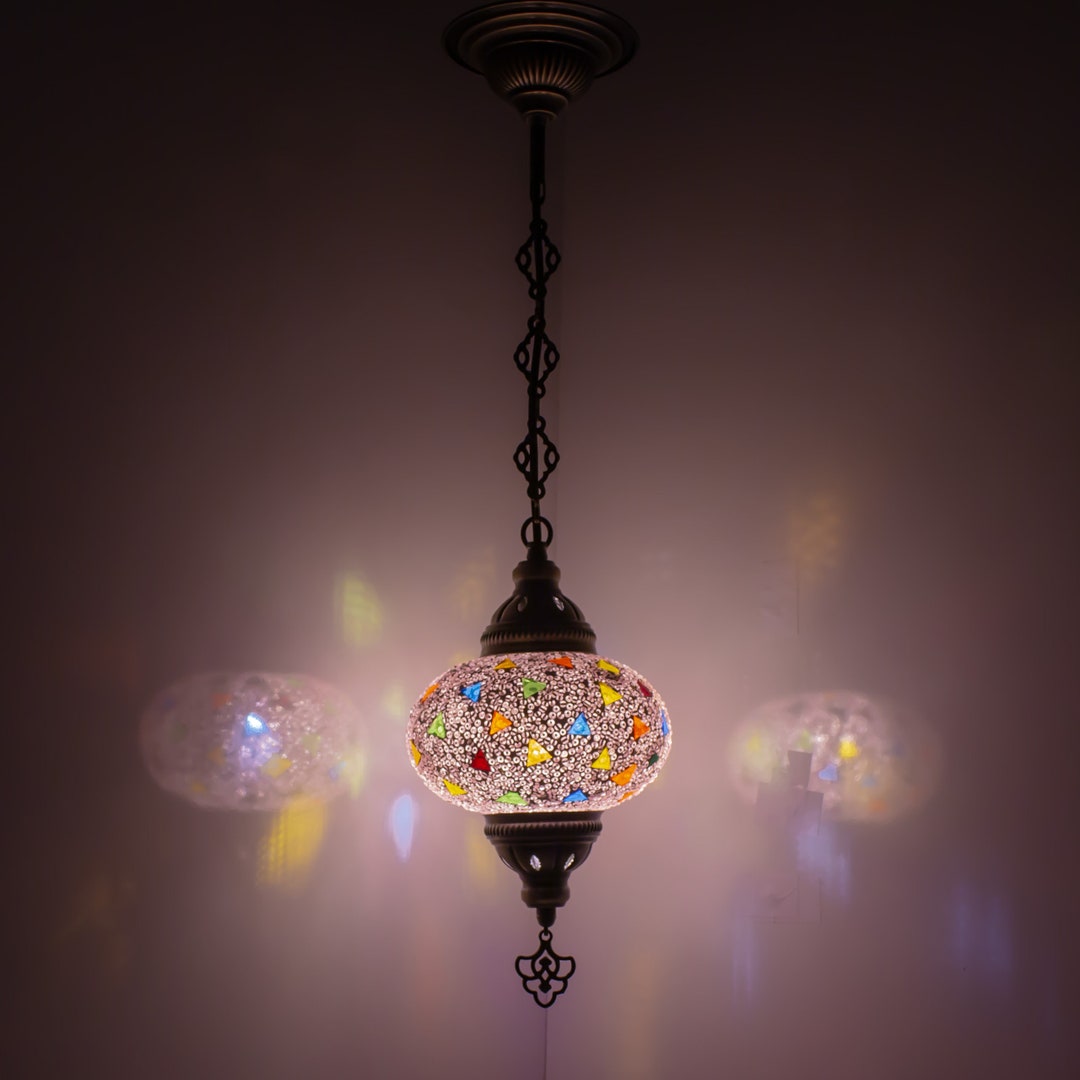 Handmade Turkish Mosaic Hanging Lamp Moroccan Chandelier Home Handmade Turkish Mosaic Hanging Lamp Moroccan Chandelier Home
