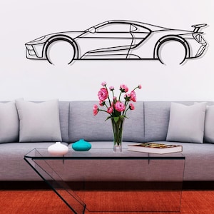 GT Metal Silhouette Wall Art, Metal Wall Art, Metal Wall Decor, Gift For Car Lovers, Car Silhouette, Car Guy Gift, Automotive Wall Art, Cars