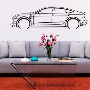 RS7 Metal Silhouette Wall Art, Metal Wall Art, Metal Wall Decor, Gift For Car Lovers, Car Silhouette, Car Guy Gift, Metal Car Gift