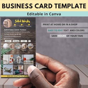 Canva template Instagram Business Card, Canva QR code Business Card, IG Business Card Template, Customizable Business Card with QR code
