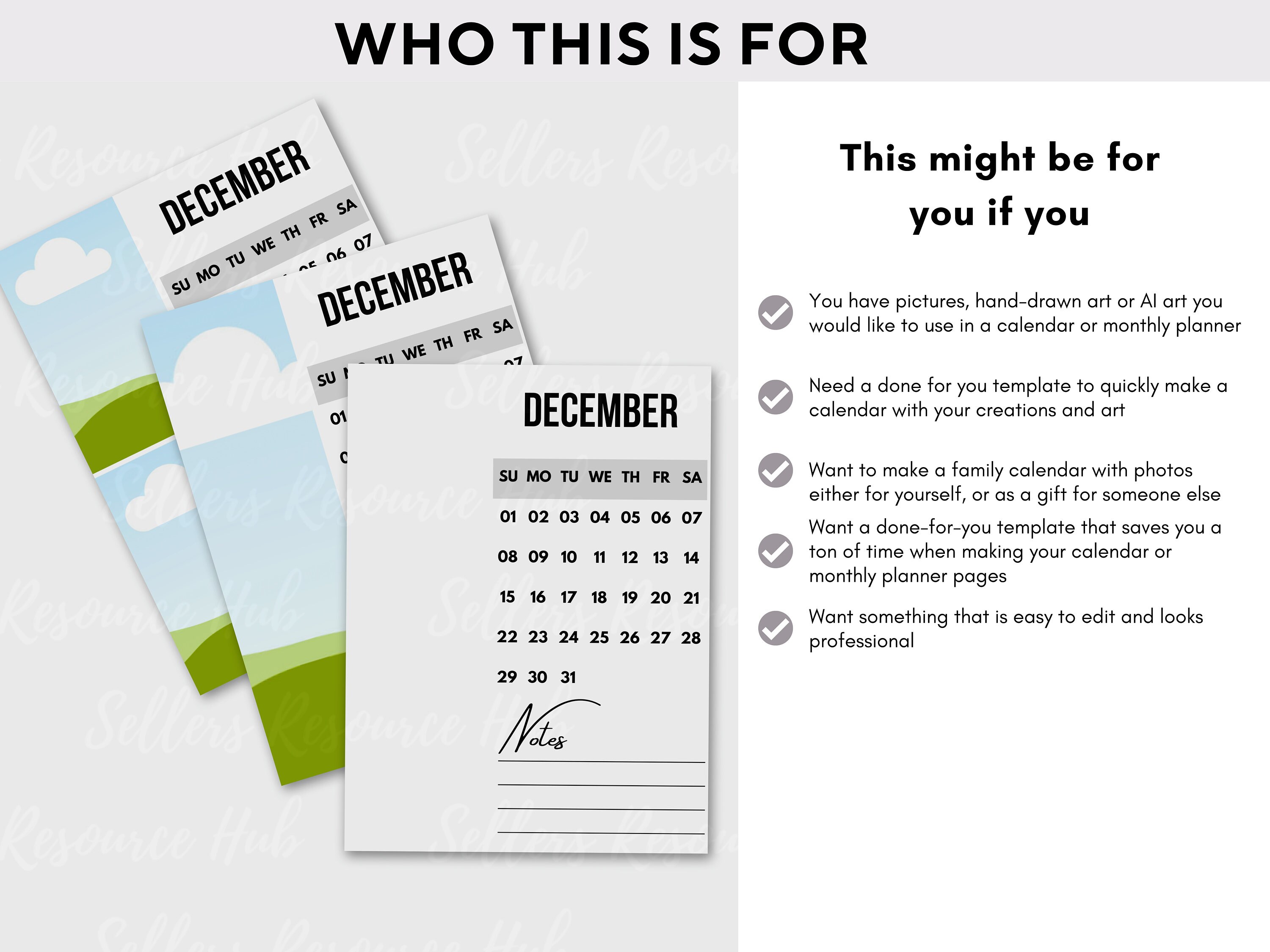 2024 Calendar Editable Canva Template Bundle 8.5 X 11 Inches Drag ...