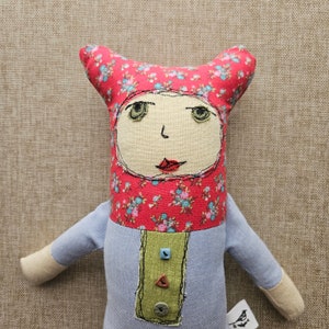 Eleanor - handmade rag doll art