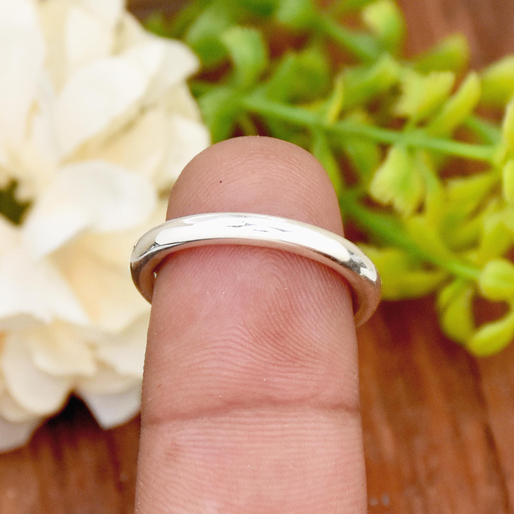 KnSam Il Anello Nuziale,Anello In Argento,in Possesso Di Fiori Oro - Foto 8