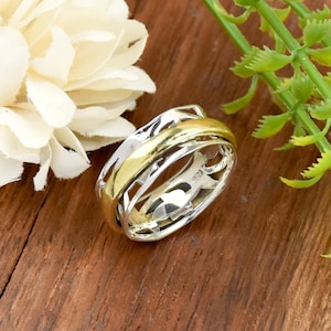Sterling Silver Filigree Spinner Ring: Anxiety Fidget Meditation Band