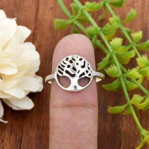 Tree Of Life Ring, 925 Sterling Silver Ring, Nature Inspired Ring, Stackable Ring, Silver Tree Ring, Midi Ring, Filigree Ring, Gift For Her