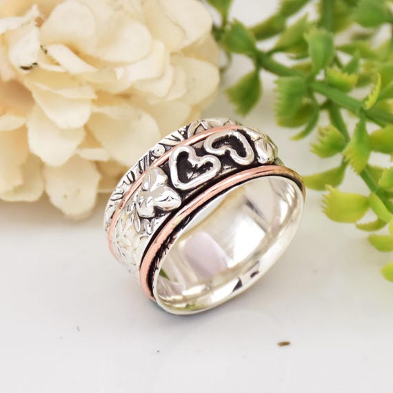 Anello Largo Spinner Grigio Argento BRASS Workshop 24an27 - Foto 5