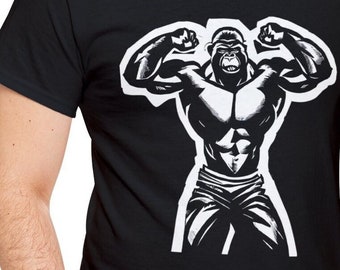 Agressive Ape t-shirt/Gorilla training t-shirt, Bodybuilder's Vest, Fit Gorrila, Gym Ape