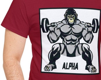 Alpha Ape t-shirt/Gorilla training t-shirt, Bodybuilder's Vest, Fitness Fit Gorrila, BeastMode