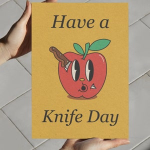 Have a Knife Day Print Poster Retro Poster Vintage Druck Kunst Pop Art 20er 30er 40er 50er 60er Wandkunst Wanddeko Moderne Deko Comic image 8