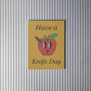 Have a Knife Day Print Poster Retro Poster Vintage Druck Kunst Pop Art 20er 30er 40er 50er 60er Wandkunst Wanddeko Moderne Deko Comic image 9
