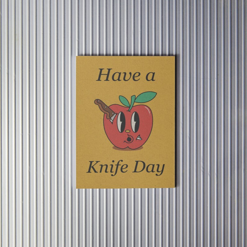 Have a Knife Day Print Poster Retro Poster Vintage Druck Kunst Pop Art 20er 30er 40er 50er 60er Wandkunst Wanddeko Moderne Deko Comic image 9
