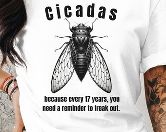 Cicadas T-Shirt - Vintage Insect Design - Nature Lover Gift - Funny Entomology Tee