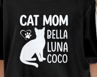 Camiseta de mamá gata: Diseño de pata de gato de Bella Luna Coco
