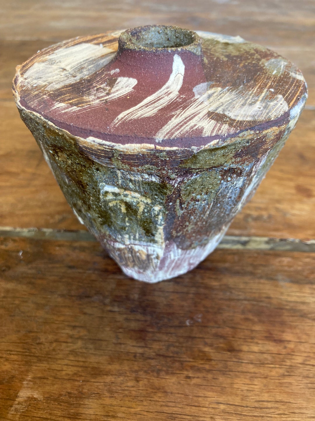 Hand Thrown Rustic Red Clay Vase - Etsy