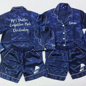 Zeta Phi Beta PJs,Cheer Team Pajama Set,School Team Shorts set,College Team PJ&#39;s,Dreaming of Zero Deductions PJs,Personalised Pjs,Satin Pjs