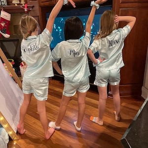 Personalized Kids PJ set,Gifts For Birthday,Back to school Gifts,Custom Pj sets for Toddlers,Satin Pyjama sets for kids,Slumber Party  PJ&#39;s