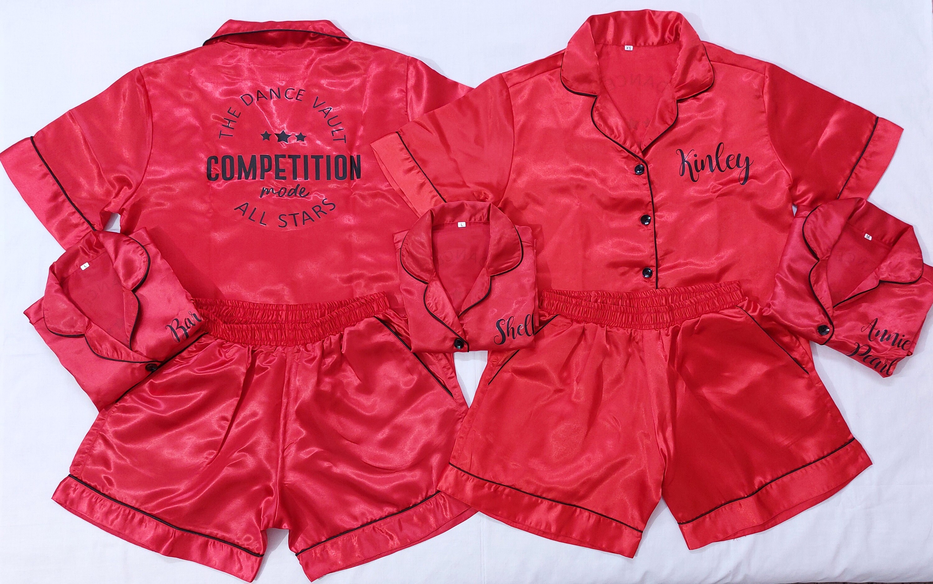 Competition Mode PJs,Cheer Team Pajama Set,School Team Shorts set,College Team PJ's,Dreaming of Zero Deductions Cheer Pajamas,Dance Comp Pjs