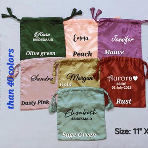 Lots of 4,5, 25 or 100 Personalized Satin Gift Bags,Satin Drawstring Bags,Jewelry Bags,Custom Bags, Satin Gift Bags,Satin Bag,Wig Bag,Gifts