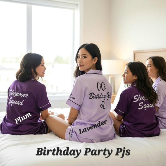 Pigiama Donna In Raso Personalizzabile, Set Completo Per Matrimonio O Damigella