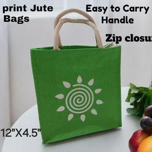 Sun Print Jute Taschen, handgemachte Jute Taschen, Jute Strandtasche, kundenspezifische Brautjungfer Vorschlag Geschenke, umweltfreundliche Taschen, Rückgabegeschenktaschen für alle Gelegenheiten