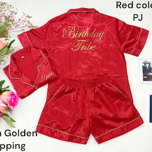Personalized Satin pyjamas, Bridesmaid pajamas, Plus sizes pajamas, Bachelorette pjs, Bridal pj set, Sleepover, Slumber party pajamas