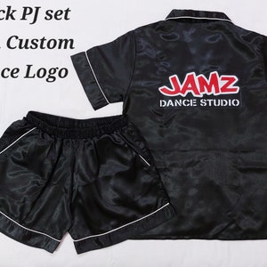 Custom Logo Pjs,Dance Team Pjs,Cheer Team Pajama Set,School Team Pjs,Personalised Pjs,Satin Pjs,Your Text PJs,Softball Team PJs,Gym Pajamas