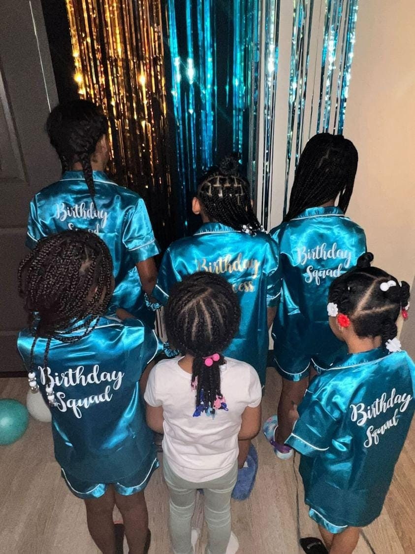 Personalized Youth Silk Pajamas | Personalized Flower Girl & Junior Bridesmaid PJ Sets
