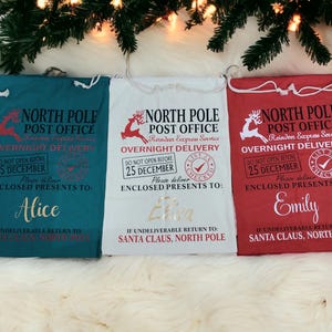 Sacos personalizados, Sacola de presente de Natal, Sacola de presente para crianças, Sacolas de entrega especial do Pólo Norte, Grande Sacola de Papai Noel de Natal, Sacola de Papai Noel Jumbo,