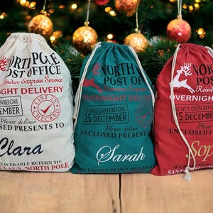 Sacos personalizados, Sacola de presente de Natal, Sacola de presente para crianças, Sacolas de entrega especial do Pólo Norte, Grande Sacola de Papai Noel de Natal, Sacola de Papai Noel Jumbo,