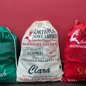 Sacola Jumbo Santa, Sacolas Personalizadas, Sacola de Presente de Natal, Sacola de Presente para crianças, Sacolas de entrega especial do Pólo Norte, Grande Sacola de Papai Noel de Natal