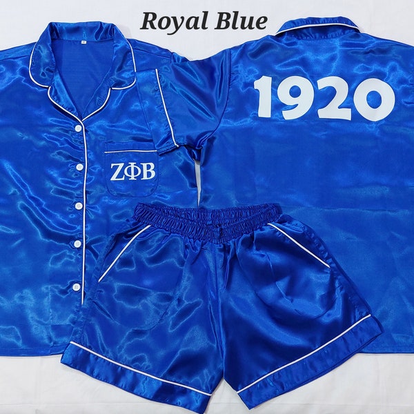 Royal Blue Color PJ's,Personalized Satin pyjamas,Bridesmaid pyjama set,Plus sizes PJ's,Bridal Party pj set,Sleepover PJs,Slumber party Pj's,