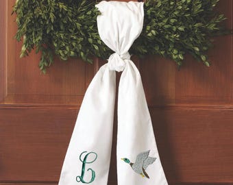 Initial - Mallard Duck Wreath Sash