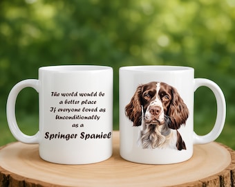 Springer Spaniel Mug – English Springer Spaniel Gift – Dog Lover Coffee Cup – Spaniel Mom Mug – Cute Dog Ceramic Mug – Pet Owner Gift Idea