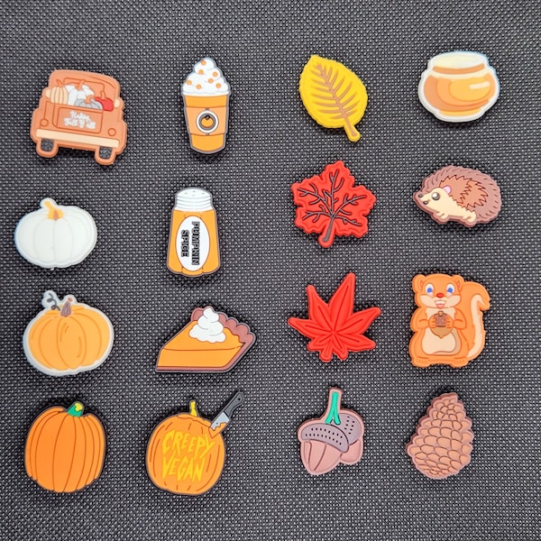 Fall Croc Charms| Jibbitz for Crocs | Cute Shoe Charms | Autumn Harvest Charms | Crocs Accessories | Fall Gifts