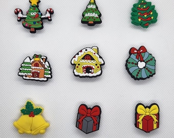 Adornos navideños para zapatos / Adornos festivos para zuecos / Bonitos adornos de invierno para zapatos / Accesorios para zapatos / Regalos para rellenar calcetines navideños / Regalos de Navidad
