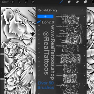 Ensemble de pinceaux Lion 2.0 Procreate