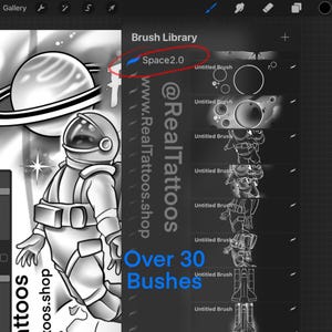 Space 2.0 Procreate-penselenset