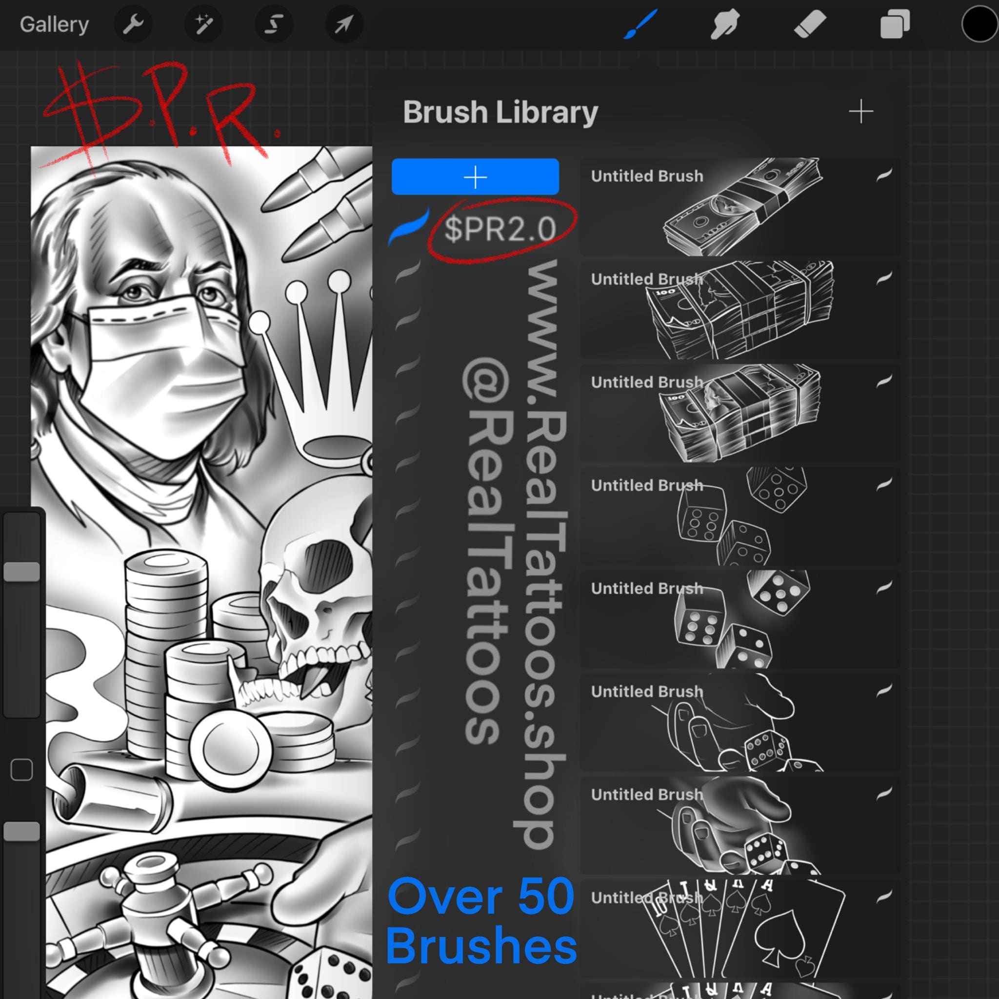 Money Power Respect 2.0 Procreate BrushSet