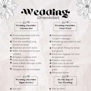 Wedding Checklist Template Wedding Checklist Printable Wedding Planning Checklist Wedding Plan Checklist Wedding Planner Checklist Template