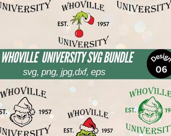 Whoville University SVG Bundle: Cricut & Silhouette Cut Files (Digital Download)