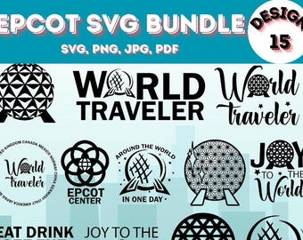 Epcot World Traveler SVG Bundle: Family Vacation Designs (Digital Download)