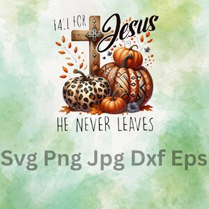 Retro Christmas Pumpkins PNG: Fall for Jesus Sublimation Design (Digital Download)